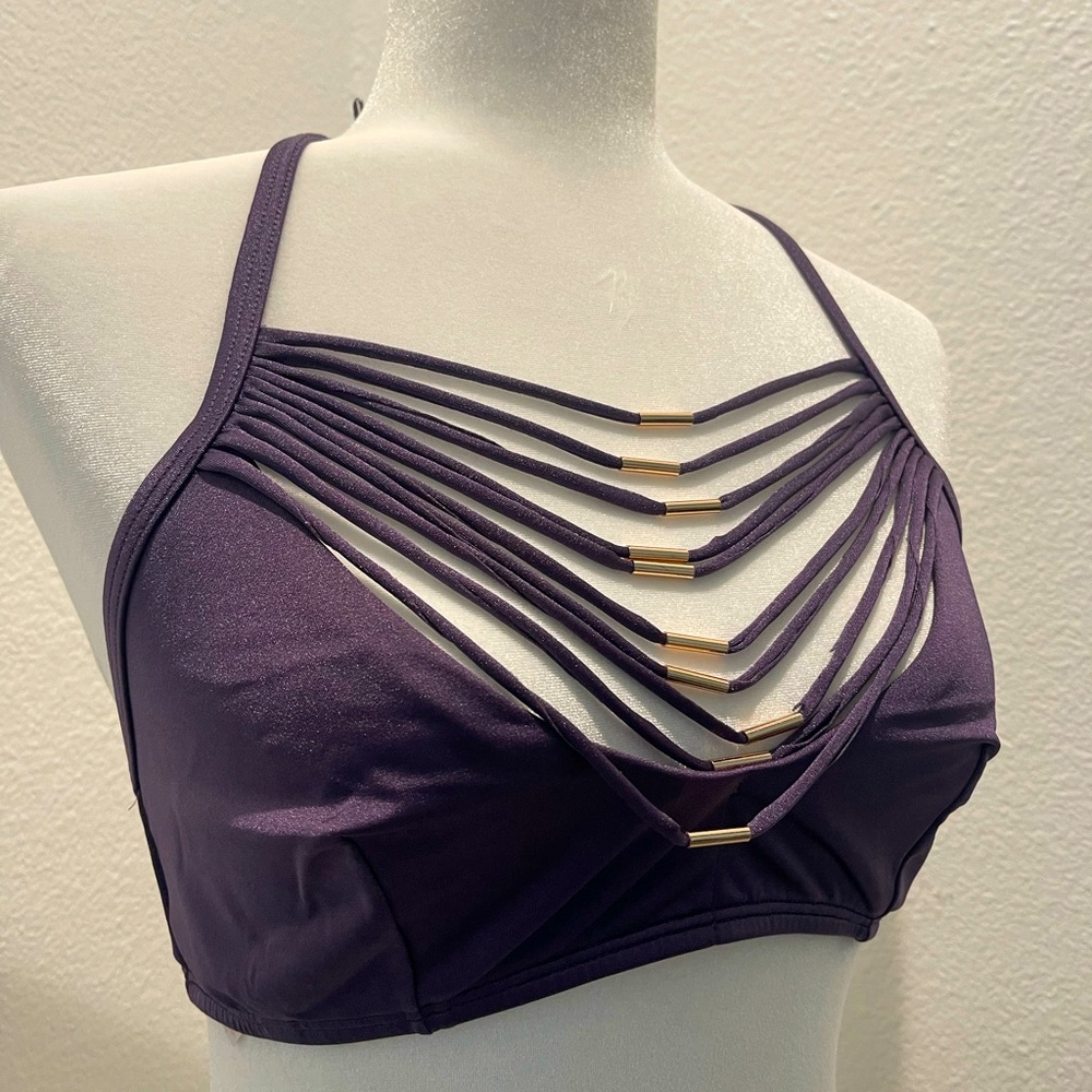 Deep purple bikini top only.